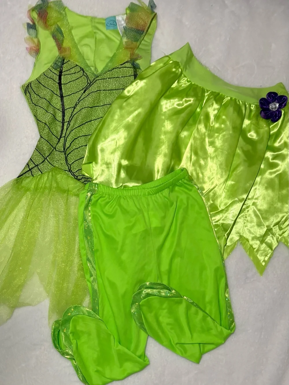 Child’s Disney Bright Lime Green Fairy Costume. OS